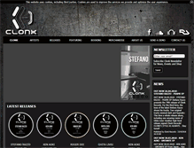 Tablet Screenshot of clonkrecords.com